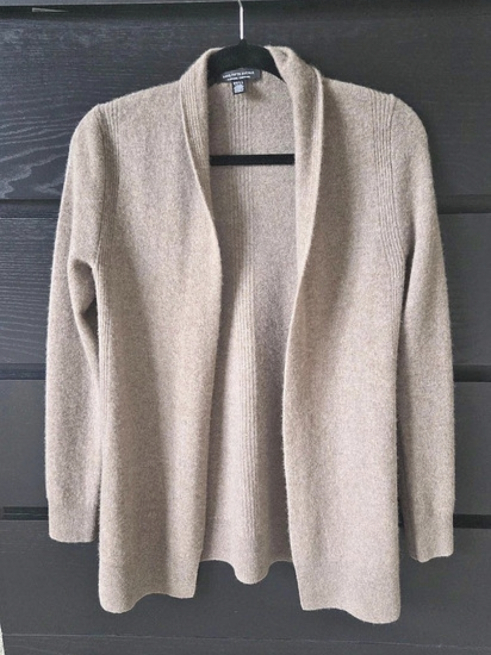 NWOT Saks Fifth Avenue Brown Open Front Cardigan